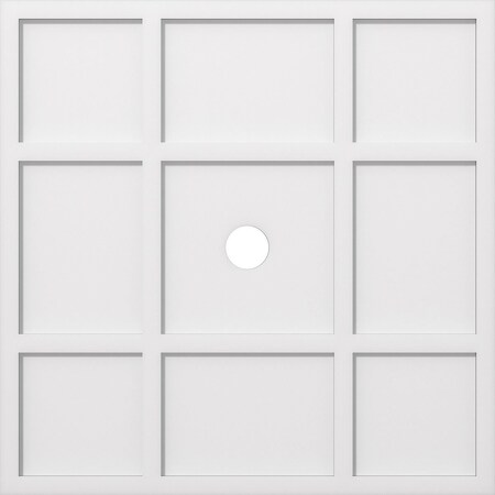 Ekena Millwork Rubik Architectural Grade PVC Ceiling Medallion, 34"OD x 3"ID x 11 3/4"C x 1"P, One-Piece CMP34RK-03000